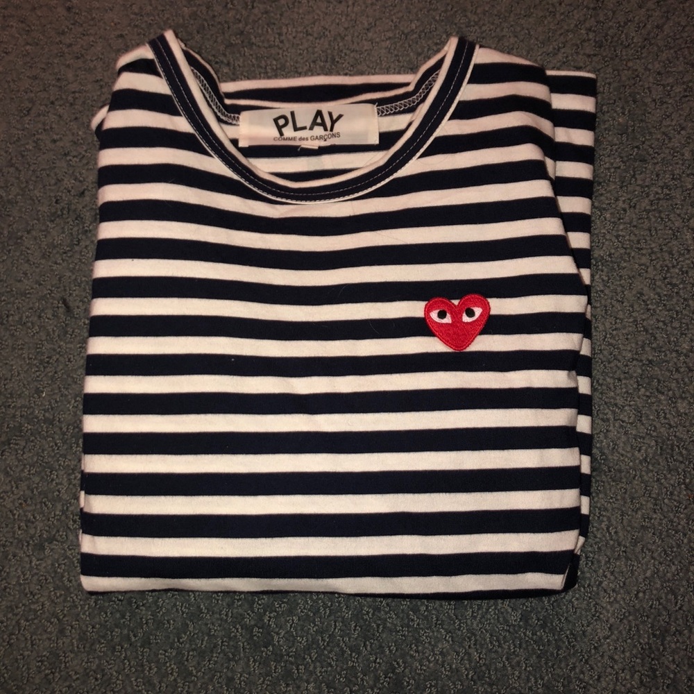 Commes Des Garçons striped long sleeve tee